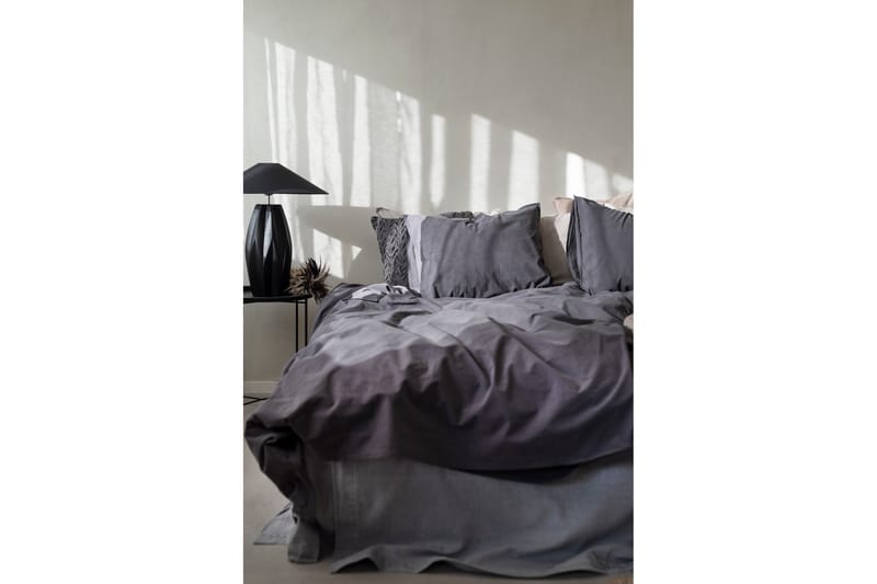 Percale 3-deler Sengetøysett 210x220/50x60 cm Grå - Borganäs - Tekstiler - Sengetøy - Sengetøysett & dynetrekksett