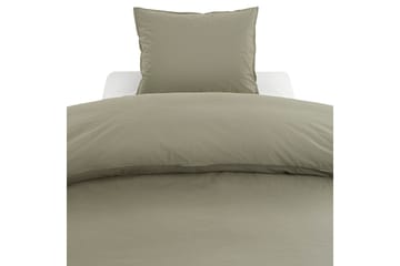 Percale 3-deler Sengetøysett 210x220/50x60 cm Grønn