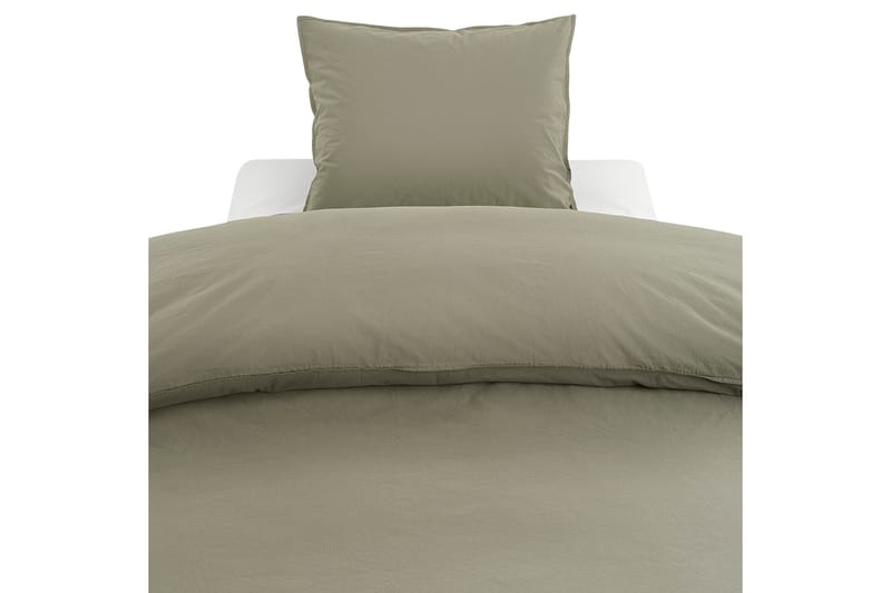 Percale 3-deler Sengetøysett 210x220/50x60 cm Grønn - Borganäs - Tekstiler - Sengetøy - Sengetøysett & dynetrekksett