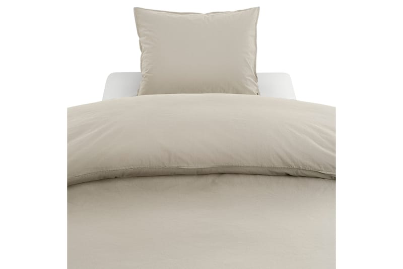 Percale 3-deler Sengetøysett 210x220/50x60 cm Linbeige - Borganäs - Tekstiler - Sengetøy - Sengetøysett & dynetrekksett