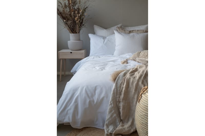 Percale Sengesett 150x210 / 50x60 cm 2- pk Hvit - Borganäs - Tekstiler - Sengetøy - Sengetøysett & dynetrekksett