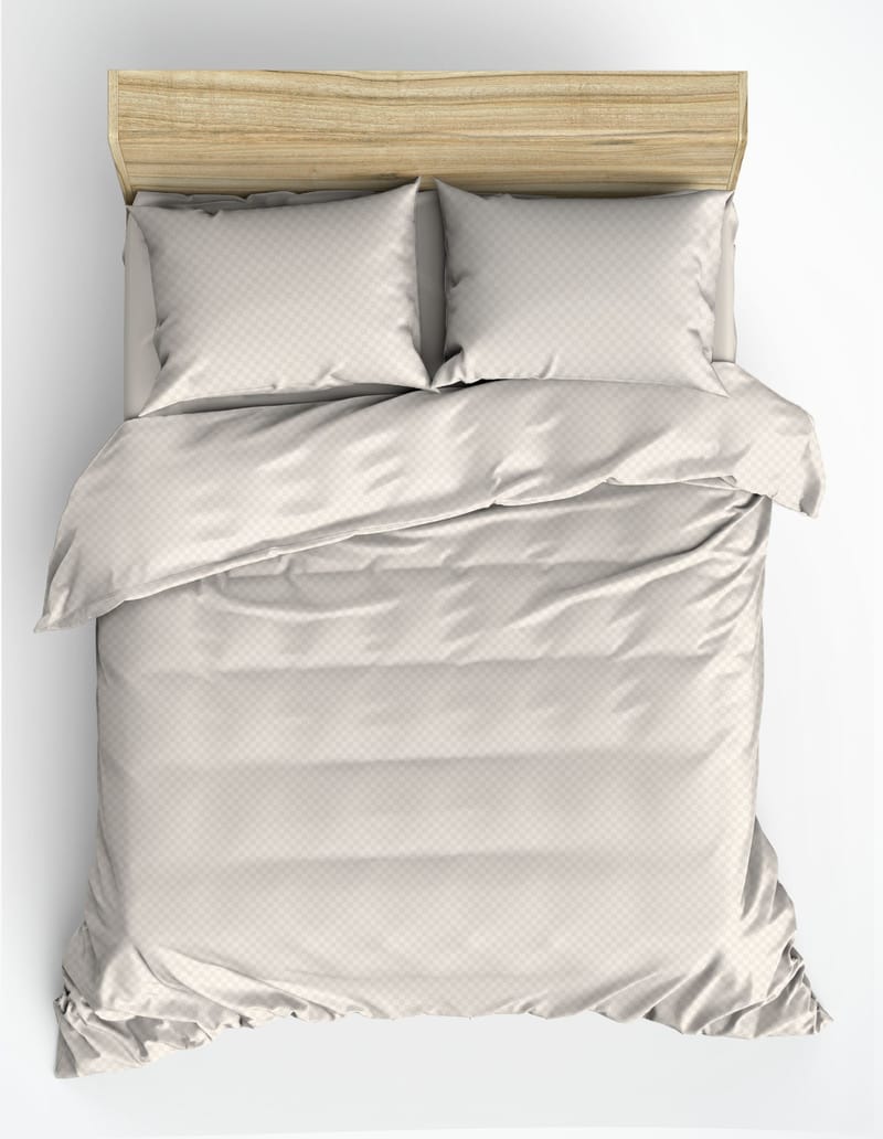 Plaid sengesett 200x200 cm - Krem - Tekstiler - Sengetøy - Sengetøysett & dynetrekksett