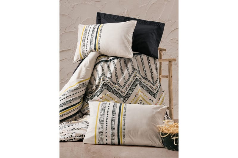 Ranforce Dobbel Dynetrekksett Calmere Svart / Hvit / Gull - Gull/Svart/Hvit - Tekstiler - Sengetøy - Sengetøysett & dynetrekksett