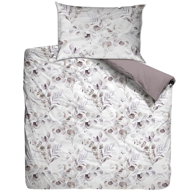 Tharion sengesett 140x200 cm - Nadia Lilla Hvit - Tekstiler - Sengetøy - Sengetøysett & dynetrekksett