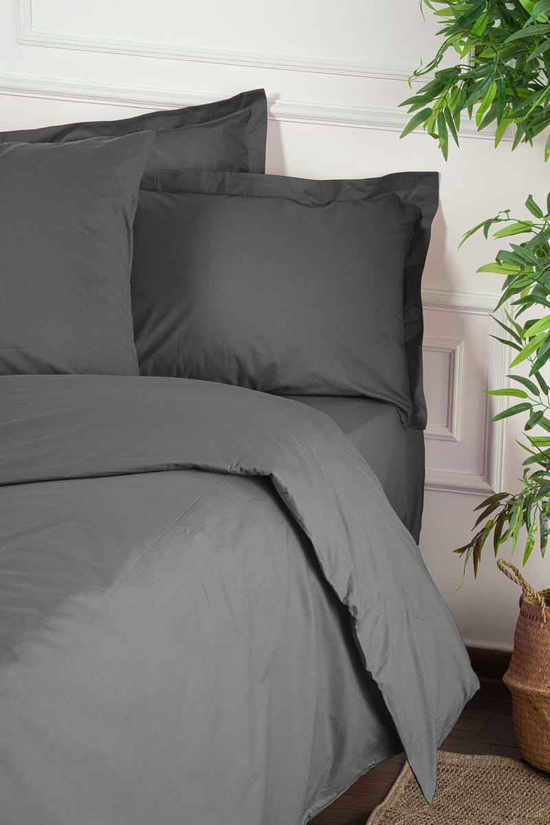 Torvenis sengesett 140x200 cm - Antrasitt - Tekstiler - Sengetøy - Sengetøysett & dynetrekksett