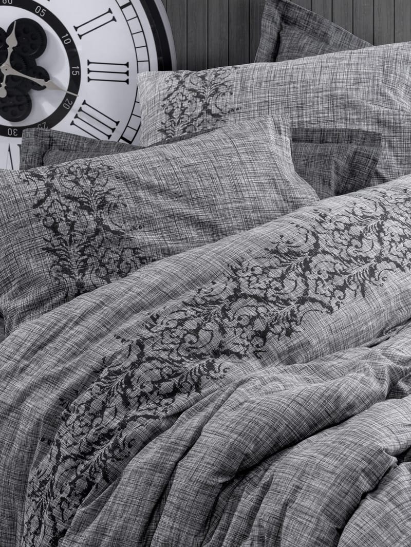 Vylonis sengesett 140x200 cm - Sotgrå - Tekstiler - Sengetøy - Sengetøysett & dynetrekksett