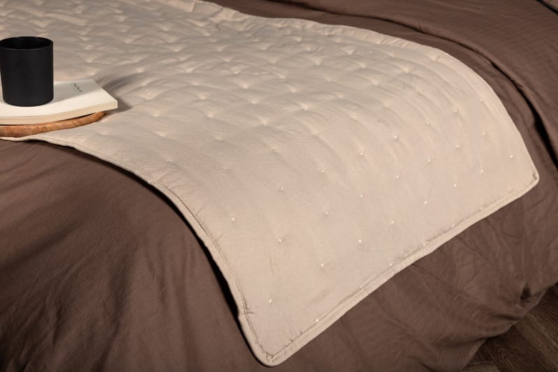 Sally Sengeteppe 80x150 cm - Beige - Tekstiler - Sengetøy - Sengeteppe - Sengeteppe dobbeltseng