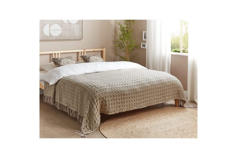 Sengeteppe Bere Taupe, 220x240 cm - Taupe, 220x240 cm - Tekstiler - Sengetøy - Sengeteppe - Sengeteppe enkeltseng