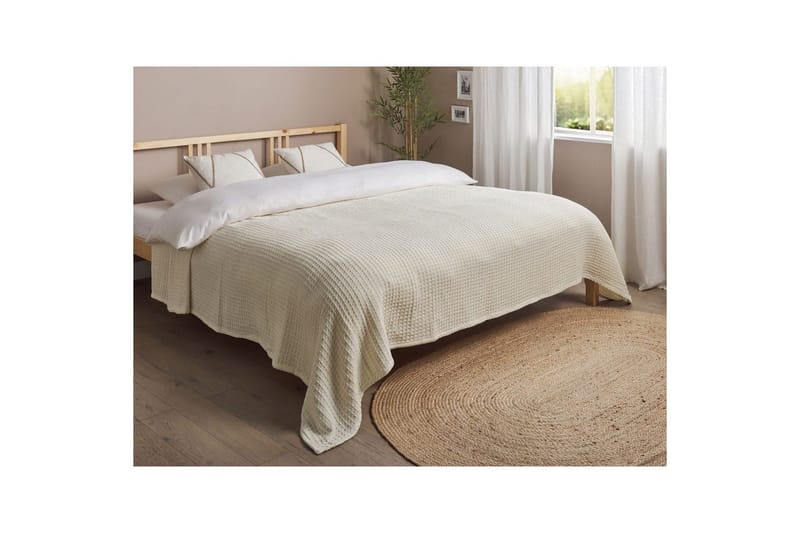 Sengeteppe Chagyl Lys beige, 220x240 cm - Lys beige, 220x240 cm - Tekstiler - Sengetøy - Sengeteppe - Sengeteppe dobbeltseng