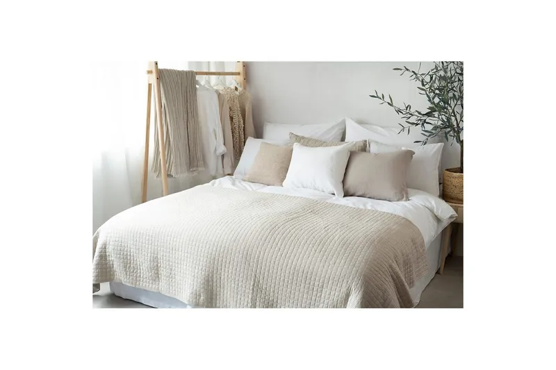 Sengeteppe Borganäs of Sweden - 250 x 250 cm, Lin - Tekstiler - Sengetøy - Sengeteppe - Sengeteppe enkeltseng