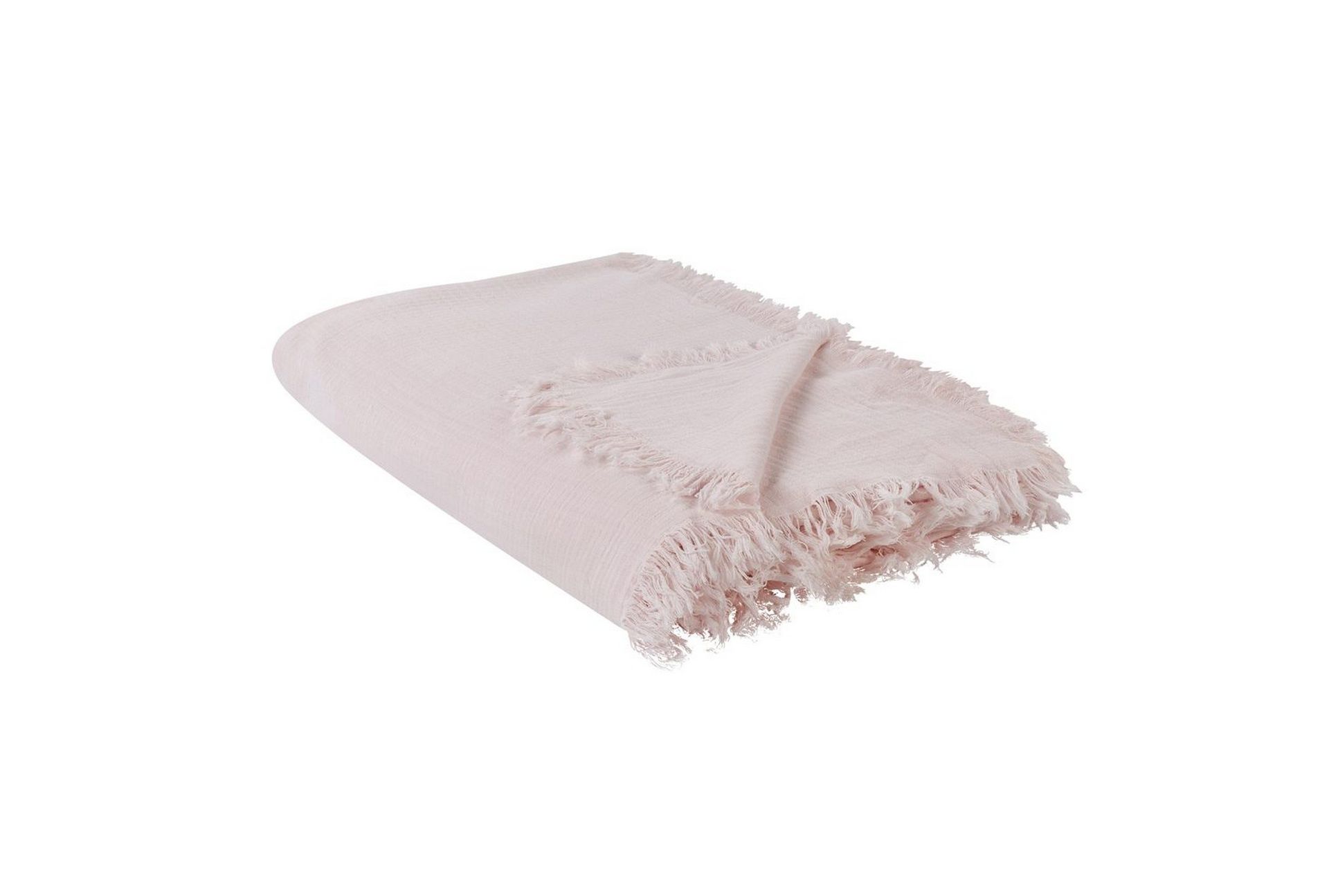 Rosa Sengeteppe Bomullsstoff 200 x 220 cm med Dusker Dekorativt Sengetøy Klassisk Design Soverom
