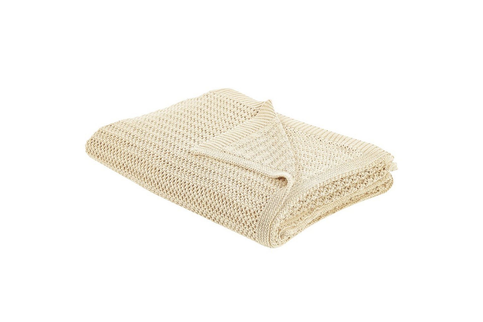 Sengeteppe Beige Bomull 150 x 200 cm Dekorativt Sengetøy med Klassisk Design Soverom