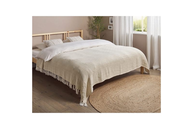 Sengeteppe Toutli Lys beige, 200x220 cm - Lys beige, 200x220 cm - Tekstiler - Sengetøy - Sengeteppe - Sengeteppe dobbeltseng
