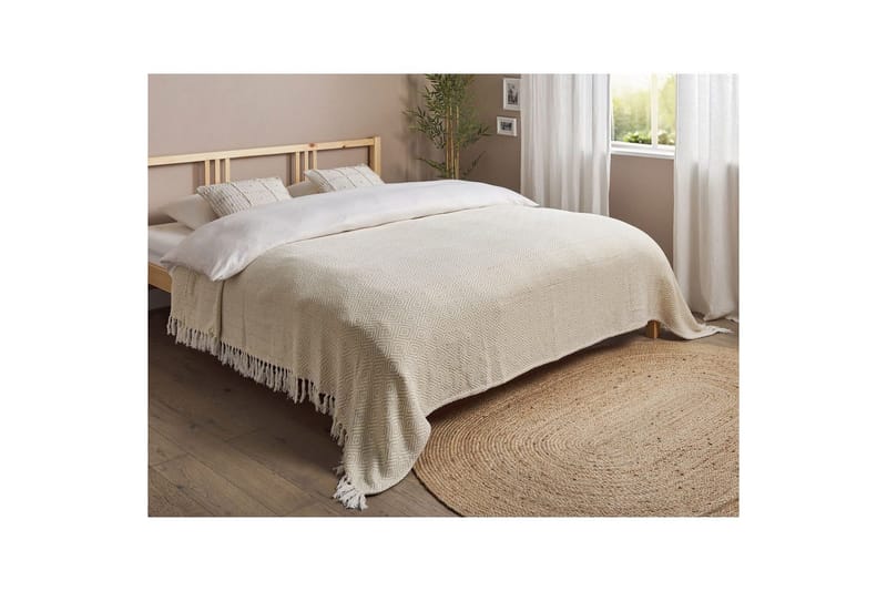 Sengeteppe Toutli Lys beige, 220x240 cm - Lys beige, 220x240 cm - Tekstiler - Sengetøy - Sengeteppe - Sengeteppe dobbeltseng