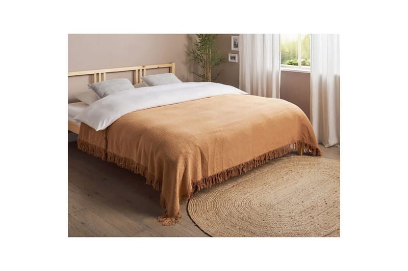 Sengeteppe Yerbent Brun, 200x220 cm - Brun, 200x220 cm - Tekstiler - Sengetøy - Sengeteppe - Sengeteppe enkeltseng