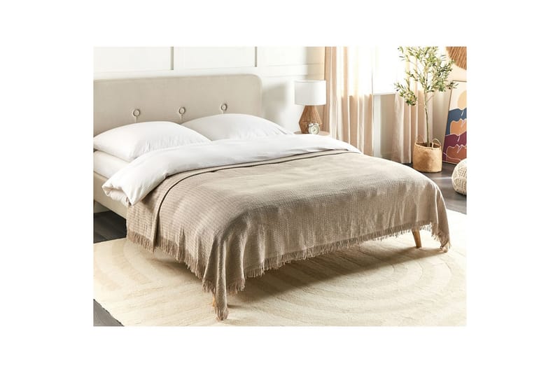 Sengeteppe Yerbent Taupe, 200x220 cm - Taupe, 200x220 cm - Tekstiler - Sengetøy - Sengeteppe - Sengeteppe dobbeltseng