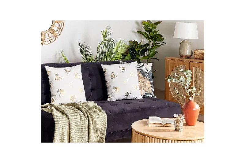 Pynteputer Goldenrod sett á 2 Hvit/gull - Hvit/gull - Tekstiler - Sengetøy - Sovepute - Innerputer