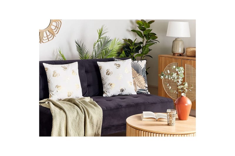 Pynteputer Goldenrod sett á 2 Hvit/gull - Hvit/gull - Tekstiler - Sengetøy - Sovepute - Innerputer