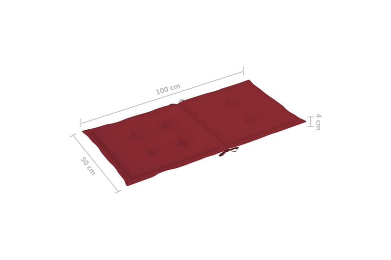 Stolsdynor för trädgården 4 st grå 100x50x3 cm Be Basic - Hagemøbler - Puter - Posisjonsputer