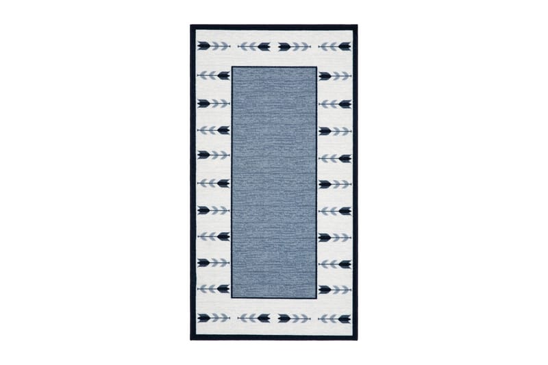 Tulpan Flatvevd Teppe 80x150 cm, Blå