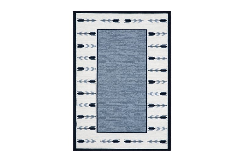 Tulpan Flatvevd Matte 133x190 cm, Blå