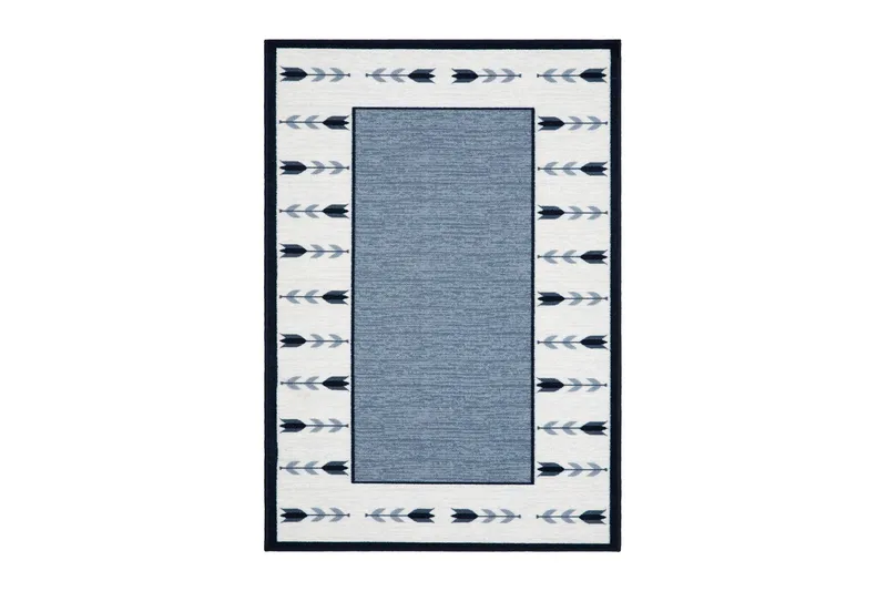 Tulpan Flatvevd Matte 133x190 cm, Blå