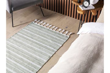 Bademli Ryeteppe 80x150 cm - Grønn - Tekstiler - Tepper & Matter - Flatvevde tepper