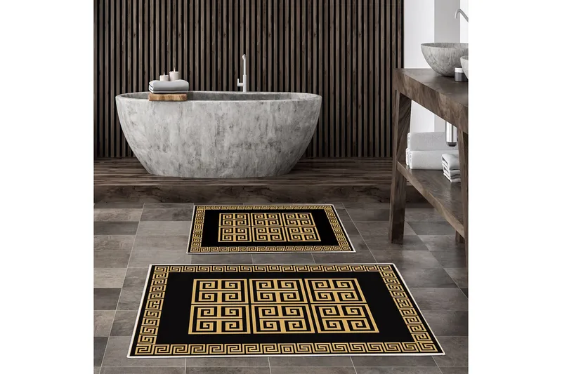Badenaromsmattesett (2 deler) Berriaren Flerfarget - Multifarget - Tekstiler - Tepper & Matter - Baderomsmatte