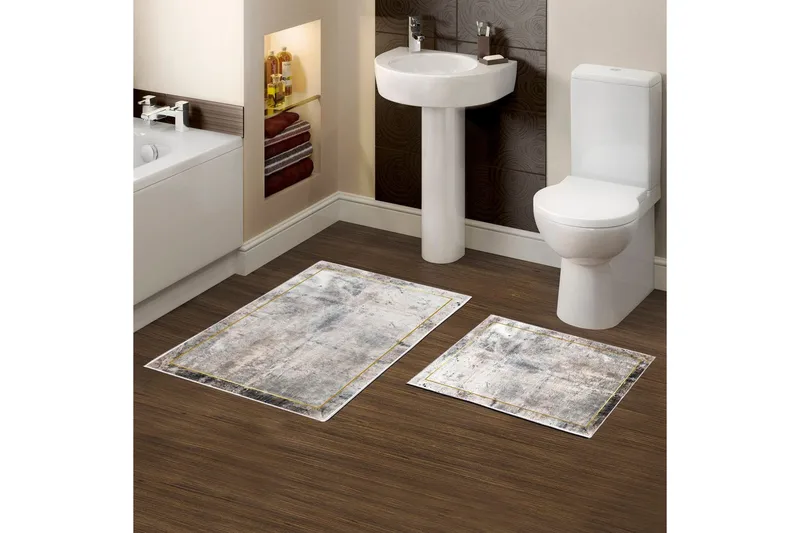 Badenaromsmattesett (2 deler) Brivan Flerfarget - Multifarget - Tekstiler - Tepper & Matter - Baderomsmatte