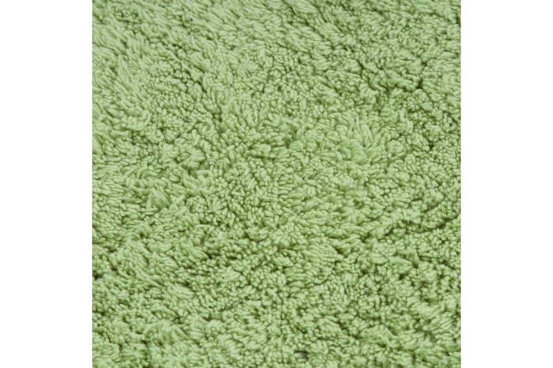 Baderomsmattesett 2 stk stoff grønn - Baderomsmatte