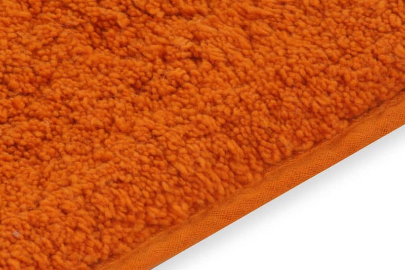 Baderomsmattesett 2 stk stoff oransje - Tekstiler - Tepper & Matter - Baderomsmatte