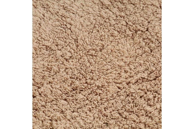 Baderomsmattesett 3 stk stoff beige - Tekstiler - Tepper & Matter - Baderomsmatte