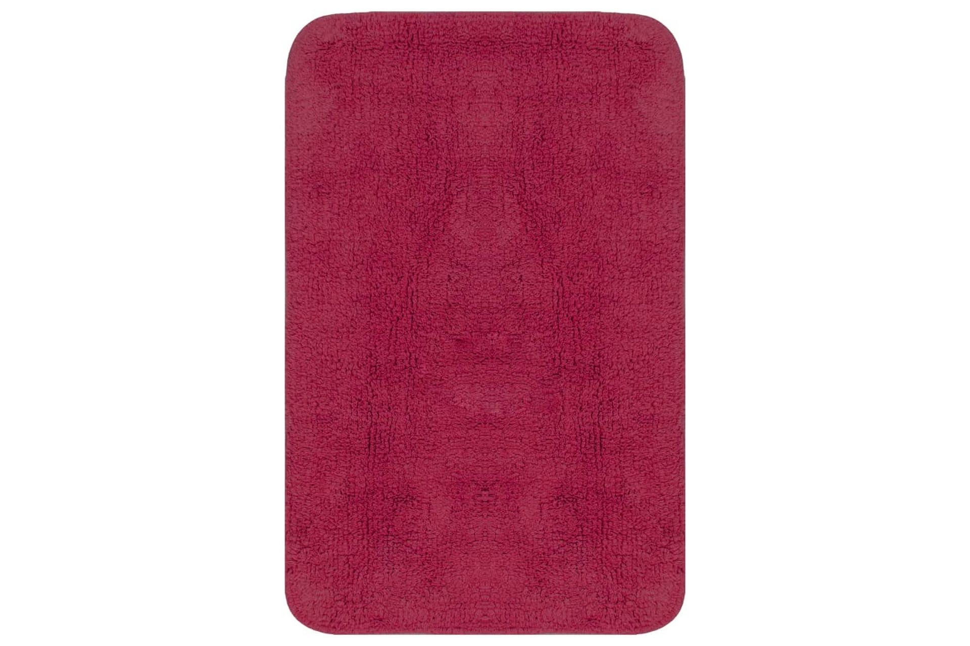Baderomsmattesett 3 stk stoff fuksia - Tekstiler - Tepper & Matter - Baderomsmatte