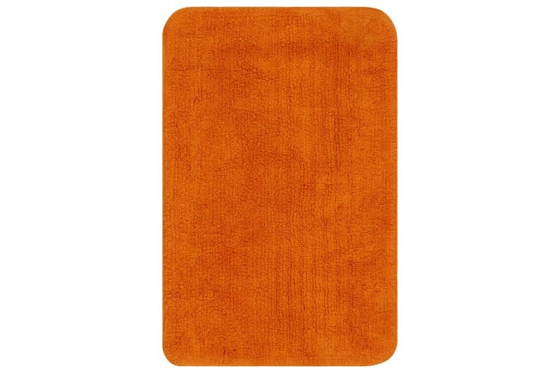 Baderomsmattesett 3 stk stoff oransje - Tekstiler - Tepper & Matter - Baderomsmatte
