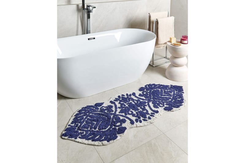 Baderomsmatte Canbar - Blå, Hvit - Tekstiler - Tepper & Matter - Baderomsmatte