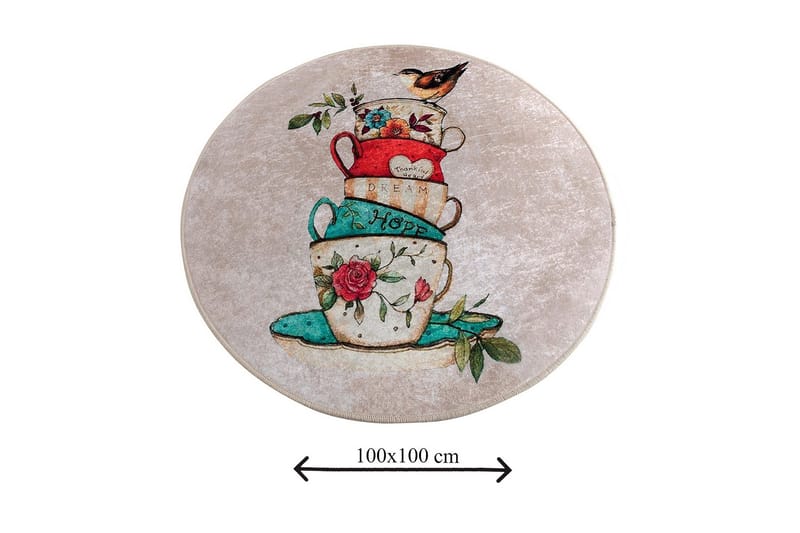 Chilai Home Badematte 100 Rund - Multi - Tekstiler - Tepper & Matter - Baderomsmatte