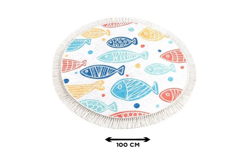 Chilai Home Badematte 100 Rund - Multi - Tekstiler - Tepper & Matter - Baderomsmatte