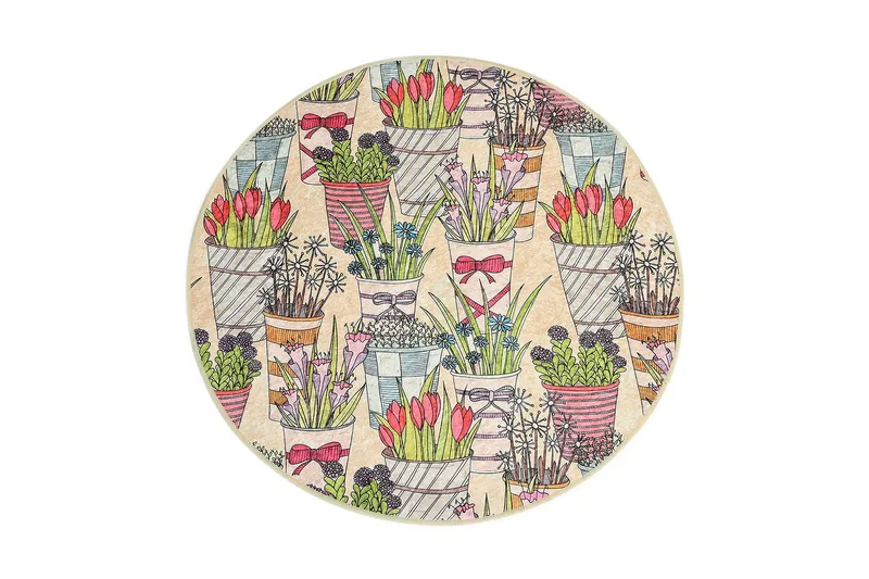 Chilai Home Badematte 100 Rund, Multi