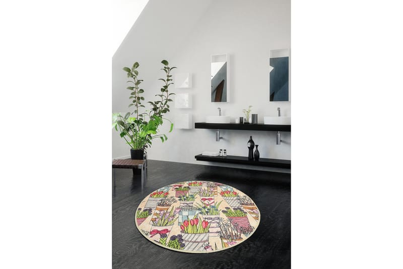 Chilai Home Badematte 100 Rund - Multi - Tekstiler - Tepper & Matter - Baderomsmatte
