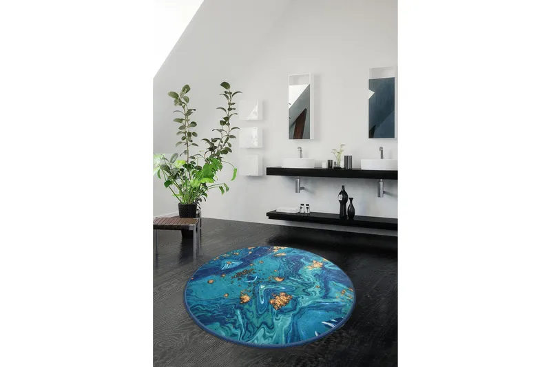 Chilai Home Badematte 100 Rund - Multi - Tekstiler - Tepper & Matter - Baderomsmatte