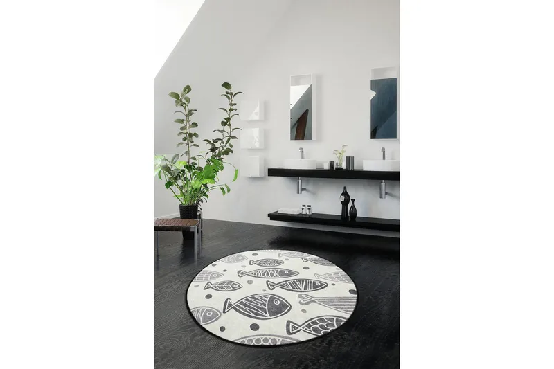 Chilai Home Badematte 100 Rund - Multi - Tekstiler - Tepper & Matter - Baderomsmatte