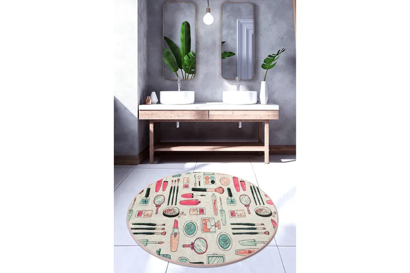 Chilai Home Badematte 100 Rund - Multi - Tekstiler - Tepper & Matter - Baderomsmatte