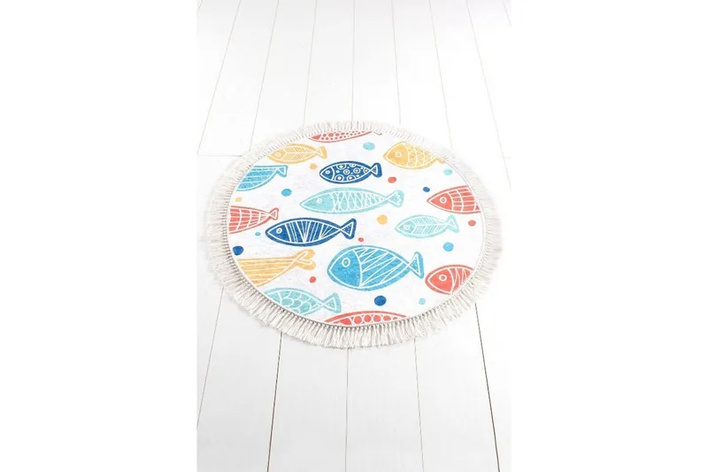 Chilai Home Badematte 100 Rund - Multi - Tekstiler - Tepper & Matter - Baderomsmatte