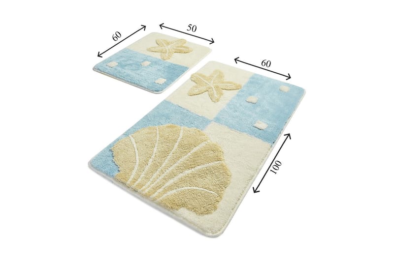 Chilai Home Badematte Sett med 2 - Multi - Tekstiler - Tepper & Matter - Baderomsmatte