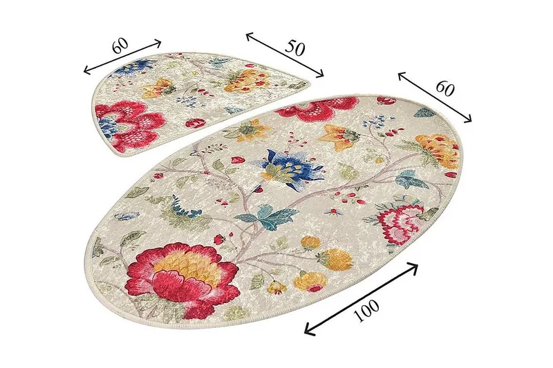 Chilai Home Badematte Sett med 2 - Multi - Tekstiler - Tepper & Matter - Baderomsmatte