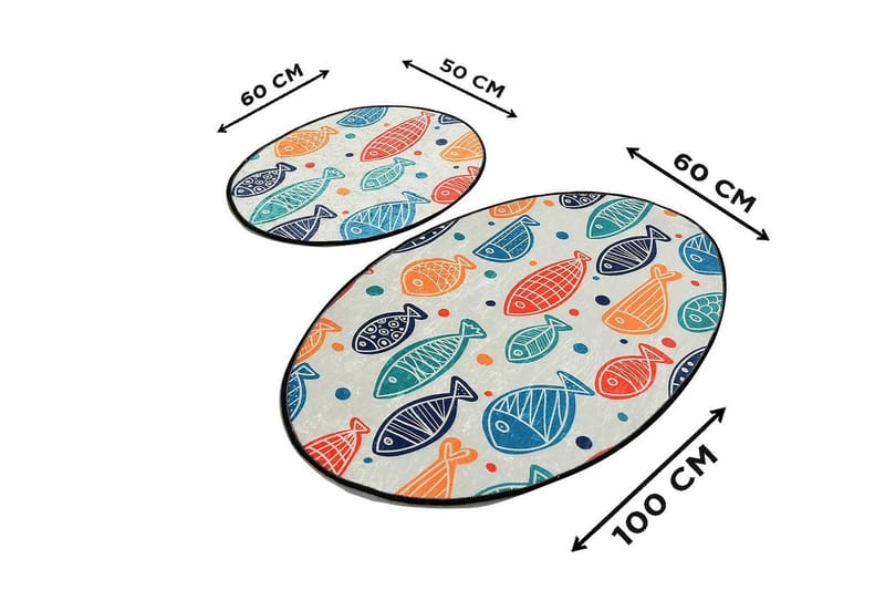 Chilai Home Badematte Sett med 2 - Multi - Tekstiler - Tepper & Matter - Baderomsmatte