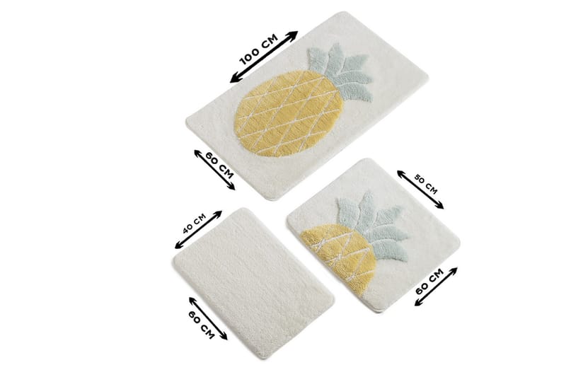 Chilai Home Badematte Sett med 3 - Multi - Tekstiler - Tepper & Matter - Baderomsmatte