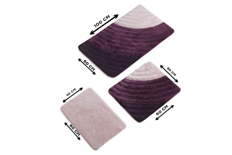 Chilai Home Badematte Sett med 3 - Multi - Tekstiler - Tepper & Matter - Baderomsmatte