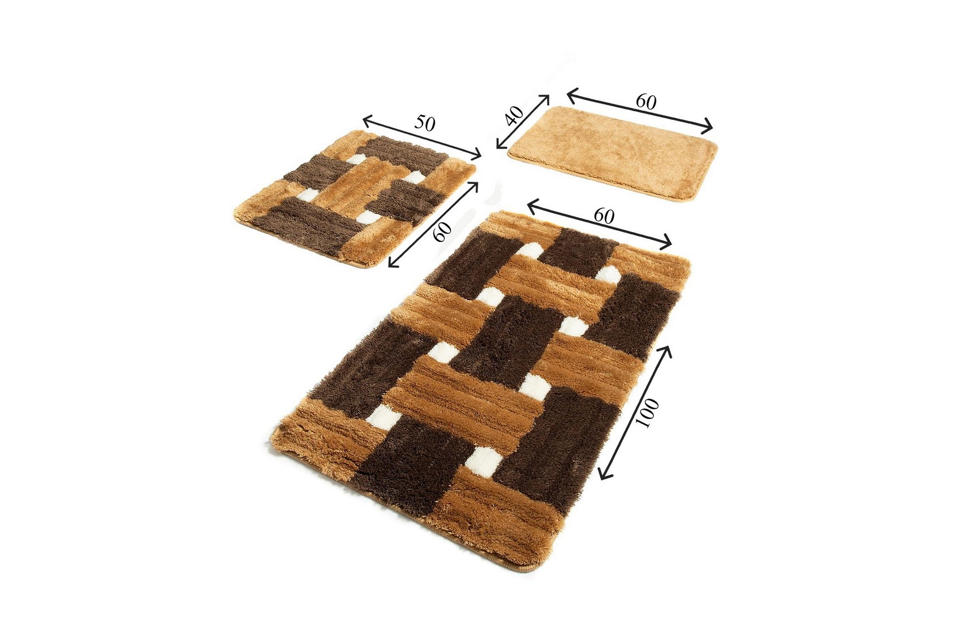 Chilai Home Badematte Sett med 3 - Multi - Tekstiler - Tepper & Matter - Baderomsmatte