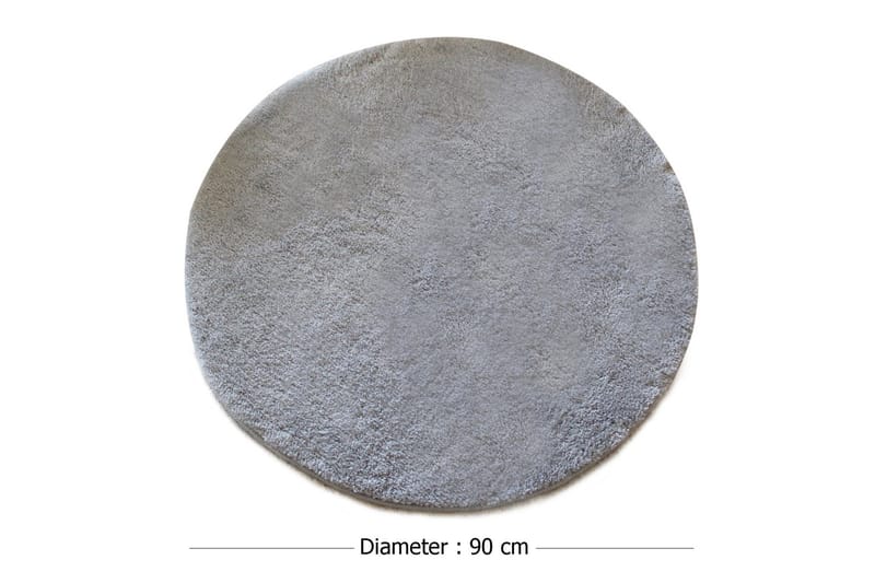 Chilai Home by Alessia Badematte 90 Rund - Grå - Tekstiler - Tepper & Matter - Baderomsmatte